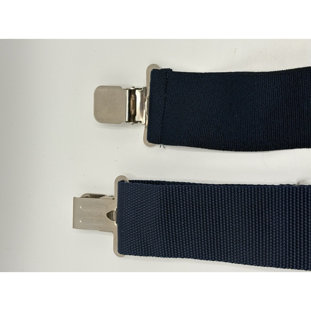 Craftsman 240476 Workwear Tool Belt Suspenders Navy Blue Heavy Duty Clips VTG - Picture 2 of 4